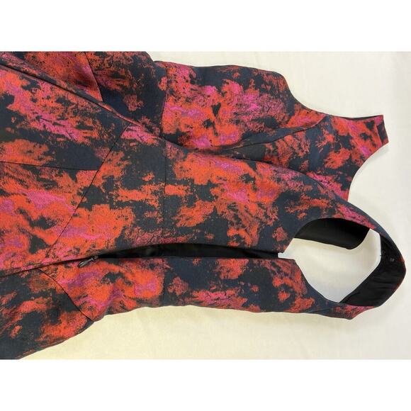 Vera Wang Women’s Jacquard Open Back Fit Flare Dress Dark Romantic Gothic Sz 6 - Picture 13 of 14